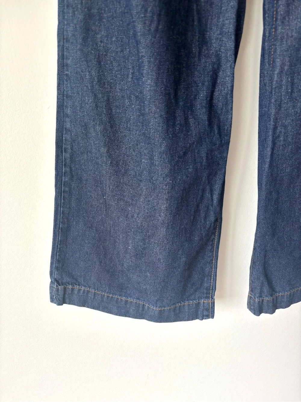 John Galt Dark Blue Gracie Drawstring Low Rise Baggy Jeans Relaxed Fit Wide Leg